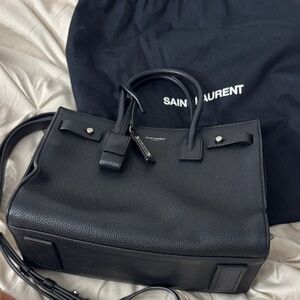 Saint Laurent sac de jour black grained calf skin baby size